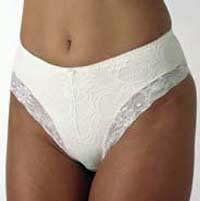 Bombacha Alta Setinete y Encaje 2940